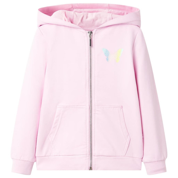 Sudadera para niños con capucha rosa claro 104 D