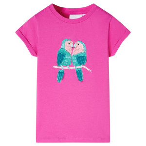 Camiseta infantil rosa oscuro 140 D