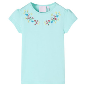 Camiseta infantil aguamarina claro 140 D