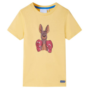 Camiseta infantil de manga corta amarillo 128 D