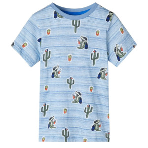 Mistura de t-shirt infantil azul 92 D