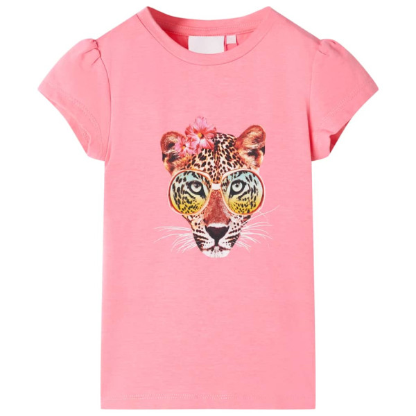 Camiseta infantil rosa neón 116 D