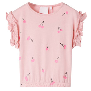 Camiseta infantil rosa claro 128 D