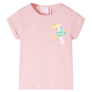 Camiseta infantil rosa claro 104 D