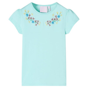 Camiseta infantil aguamarina claro 128 D