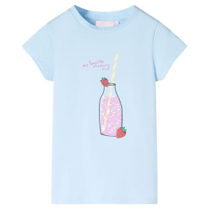 Camiseta infantil azul suave 128 D