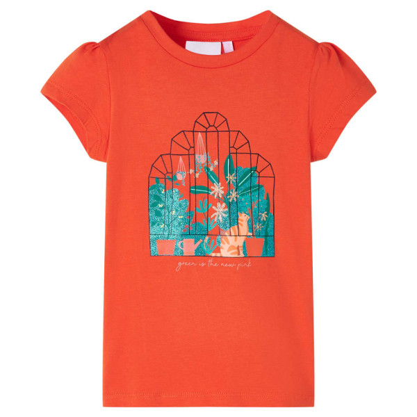 Camiseta infantil naranja oscuro 140 D