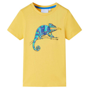 Camiseta infantil de manga corta ocre claro 116 D