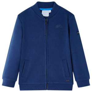 Sudadera infantil con cremallera azul marino 128 D