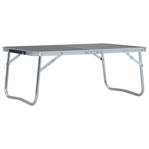 Mesa de camping plegable aluminio gris 60x40 cm D