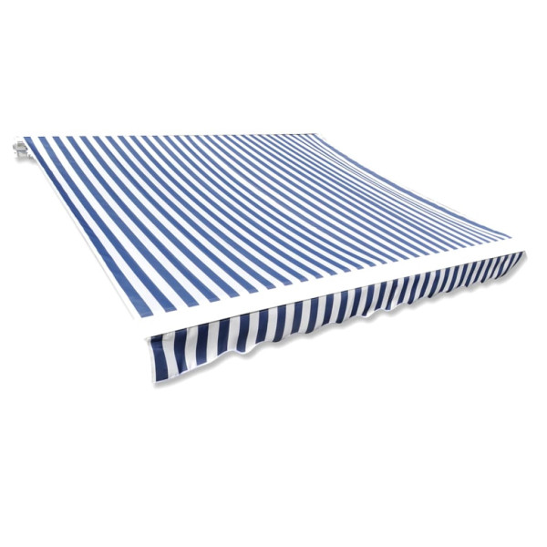 Toldo de lona azul e branco 3x2,5 m sem armação D