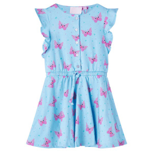 Vestido para niños sin mangas con botones azul 116 D