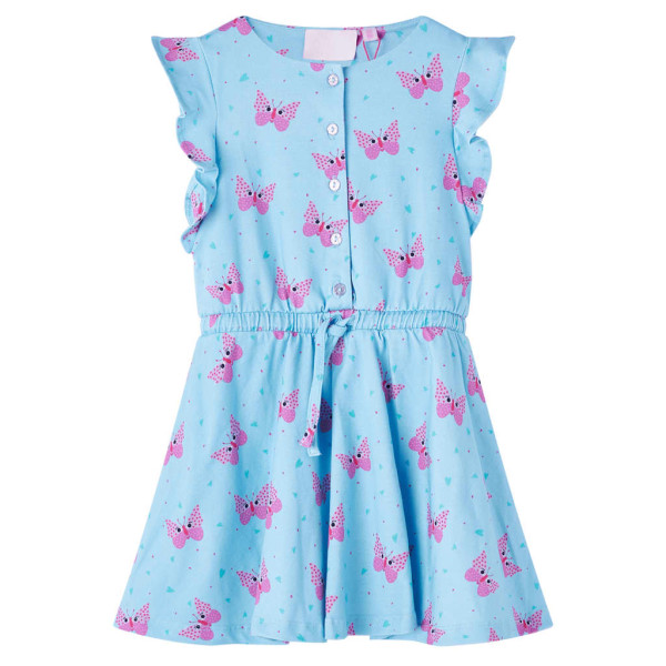 Vestido para niños sin mangas con botones azul 116 D