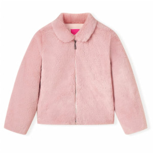 Chaqueta para niños de cuero sintético rosa 116 D