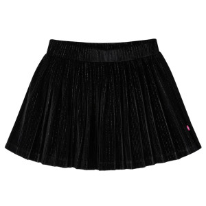 Falda plisada infantil lúrex negro 104 D