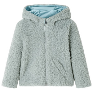 Chaqueta con capucha niños pelo sintético borreguito verde menta 104 D