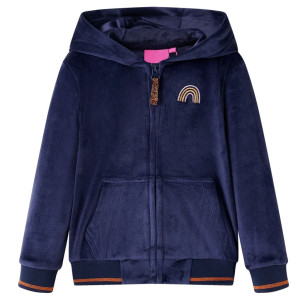 Chaqueta con capucha para niños azul marino 140 D