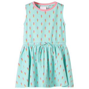 Vestido infantil con cordón menta claro 140 D