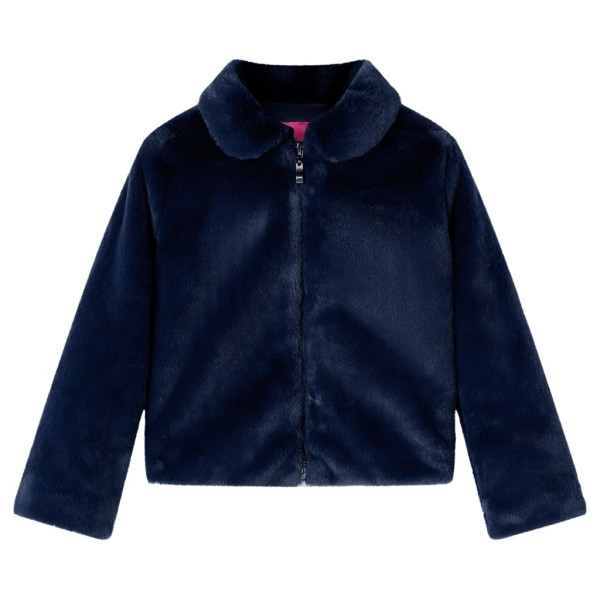 Chaqueta para niños de cuero sintético azul marino 140 D