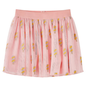 Saia infantil com tule rosa claro 92 D