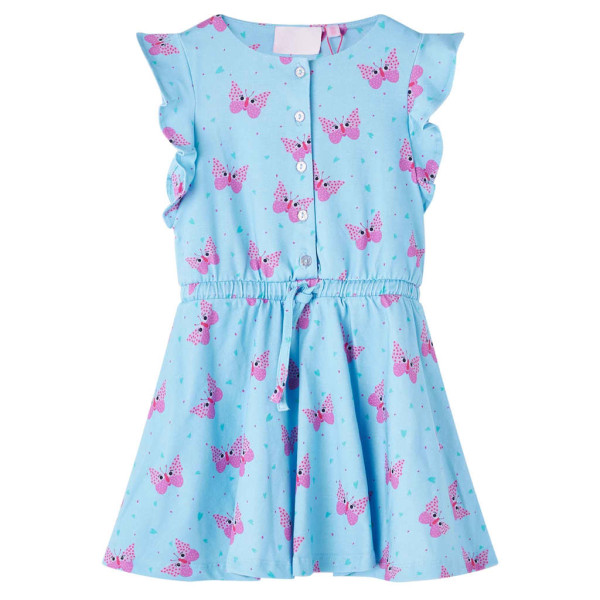 Vestido para niños sin mangas con botones azul 92 D