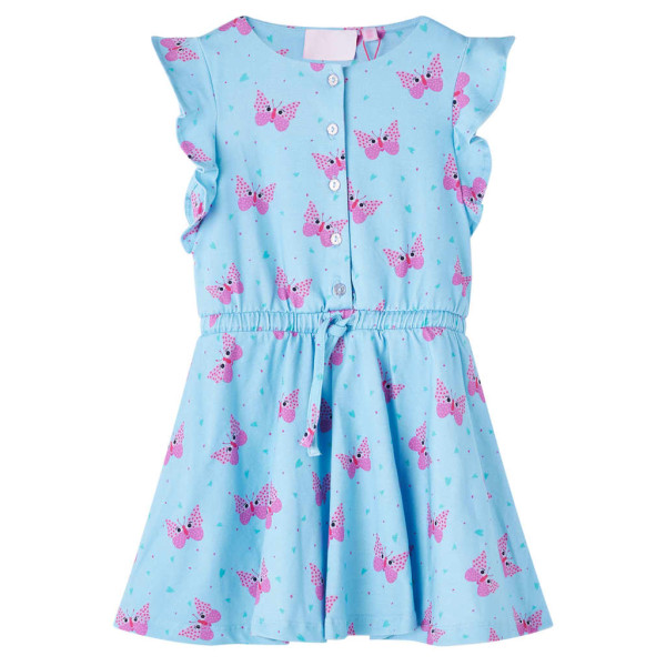 Vestido para niños sin mangas con botones azul 128 D