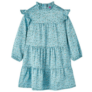 Vestido Infantil Manga Longa Azul 92 D