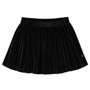 Falda plisada infantil lúrex negro 140 D