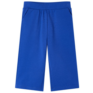 Pantalón infantil con perneras anchas azul cobalto 104 D