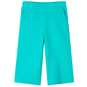 Pantalón infantil con perneras anchas verde menta 128 D