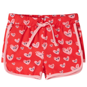 Pantalón corto infantil con cordón rojo 116 D