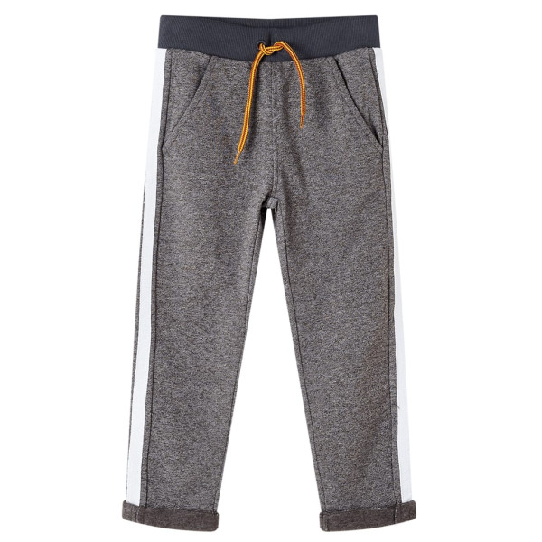 Pantalón de chándal infantil gris oscuro mélange 140 D