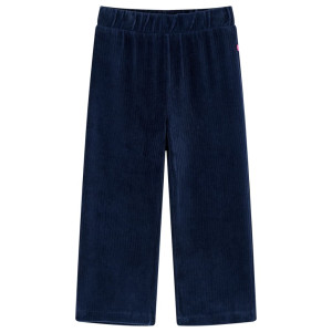 Calça infantil de veludo cotelê azul marinho 104 D