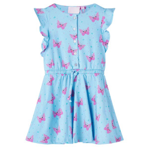 Vestido para niños sin mangas con botones azul 104 D