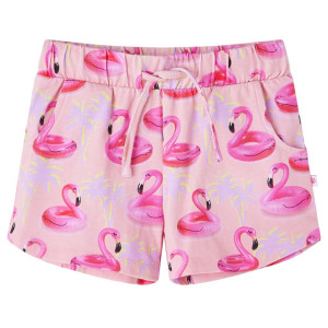 Shorts infantil rosa claro com cordão 128 D