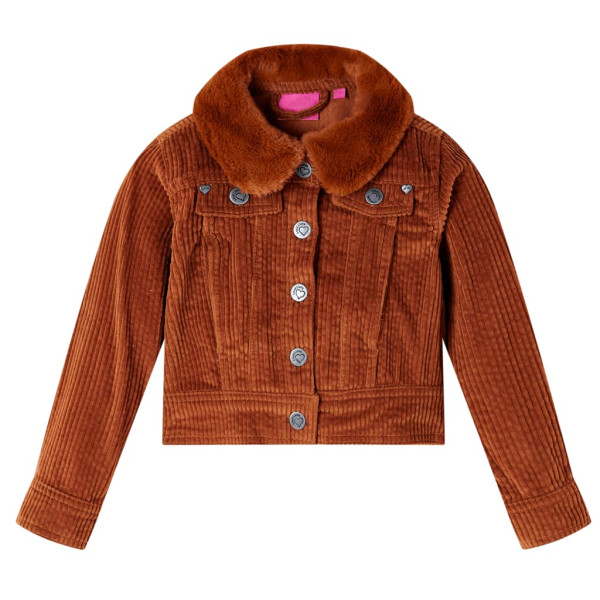 Chaqueta para niños pana color coñac 128 D