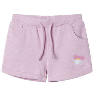 Pantalones cortos infantiles con cordón color lila mixto 128 D