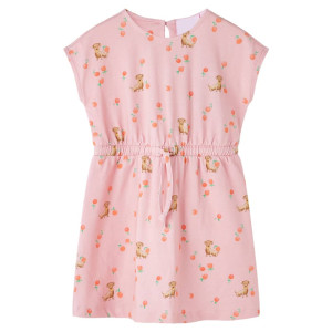 Vestido infantil com cordão laranja claro 104 D