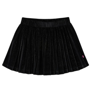 Falda plisada infantil lúrex negro 128 D