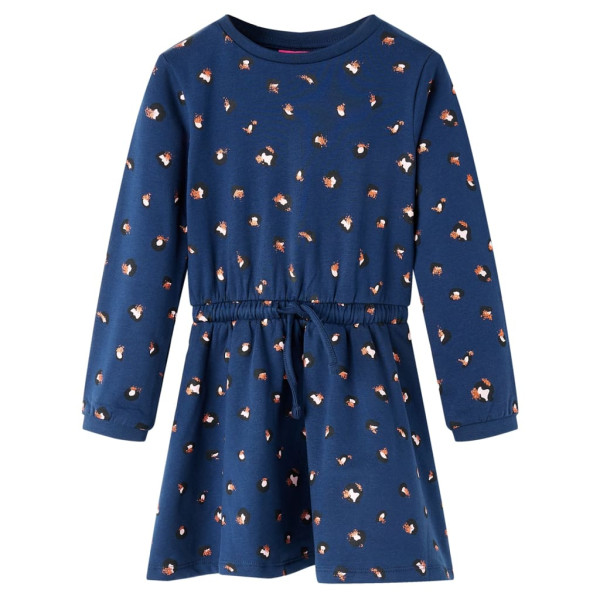 Vestido para niños de manga larga azul marino 116 D