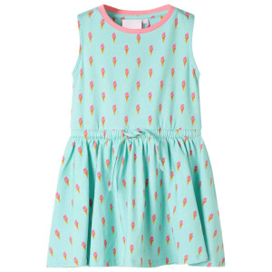 Vestido infantil com Mint Claro 128 D