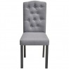 Cadeiras de jantar 6 pcs tecido cinzento 3