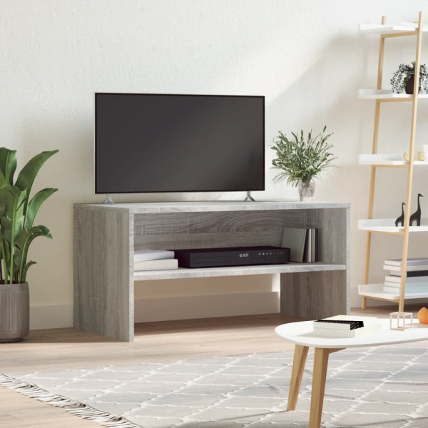 Mueble de TV madera de ingeniería gris Sonoma 80x40x40 cm D