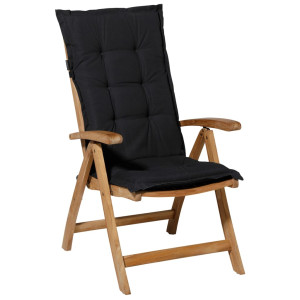 Madison Almofada para cadeira com encosto Panamá 123x50cm preta D