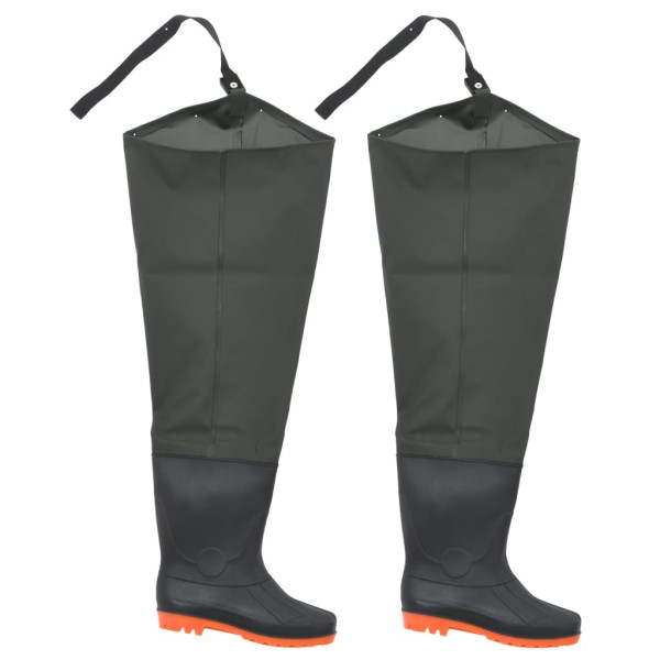 Botas altas de agua de pesca verde oscuro talla 43 D