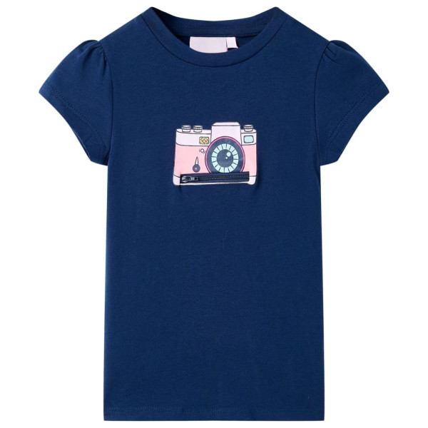 Camiseta infantil azul marino 128 D