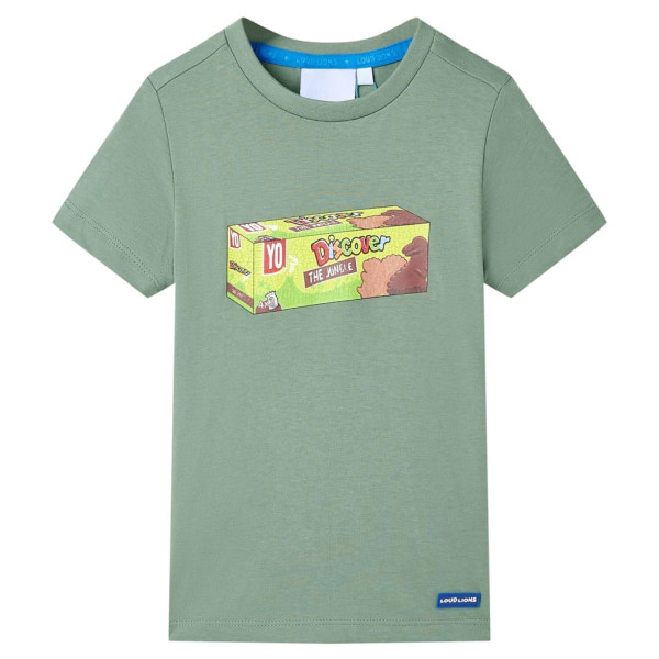 Camiseta de manga corta de niños caqui 92 D