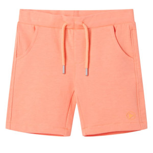 Pantalón corto infantil con cordón naranja neón 116 D