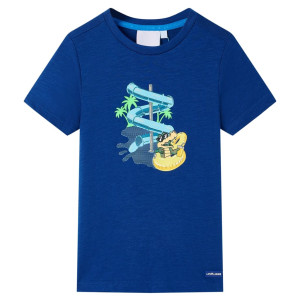 Camiseta infantil azul escuro 116 D