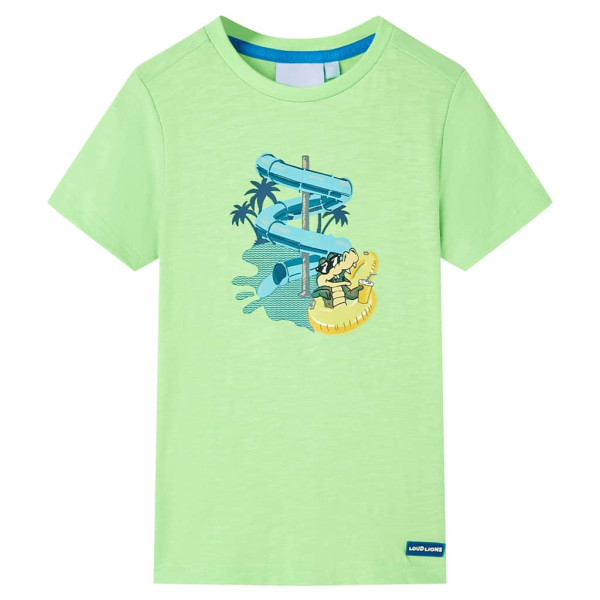 Camiseta infantil verde neón 104 D